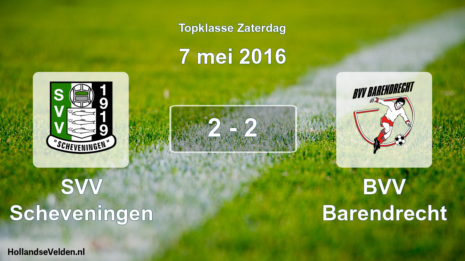 Total number of matches played: SVV Scheveningen - BVV Barendrecht 2 - 2 (7 May 2016)