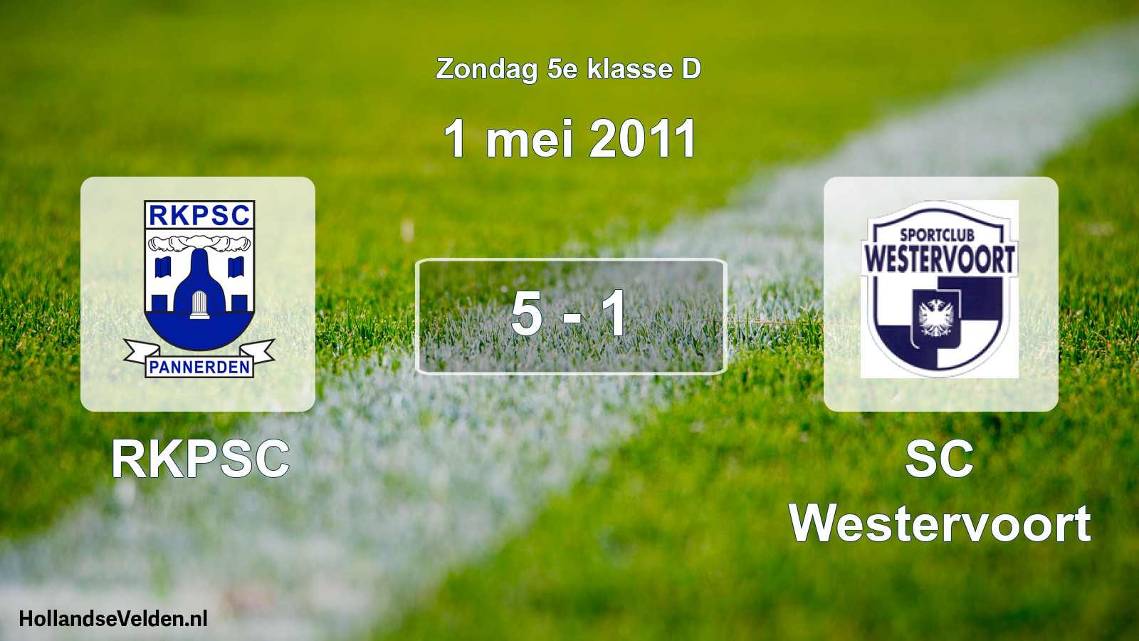 Total number of matches played: RKPSC - SC Westervoort 5 - 1 (1 May 2011)