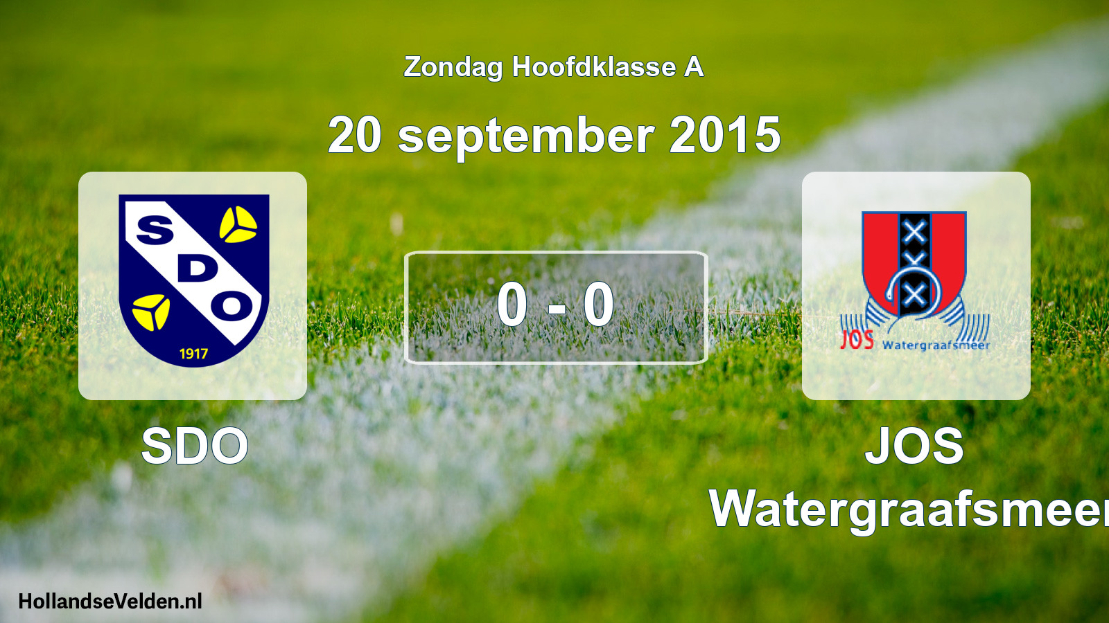 Total number of matches played: SDO - JOS Watergraafsmeer 0 - 0 (20 September 2015)