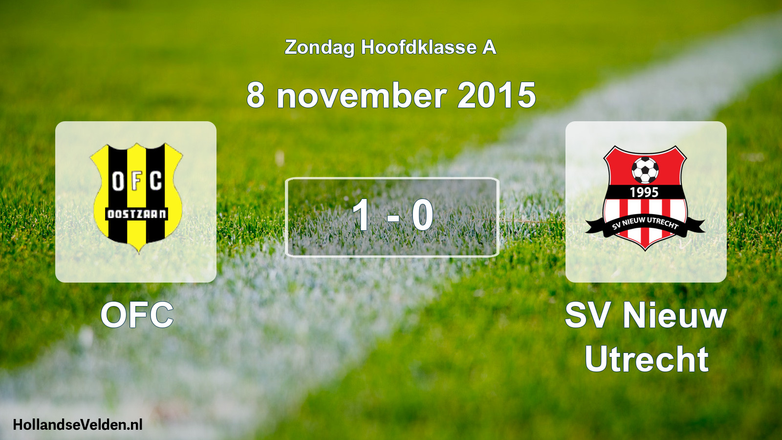 Total number of matches played: OFC - SV Nieuw Utrecht 1 - 0 (8 November 2015)