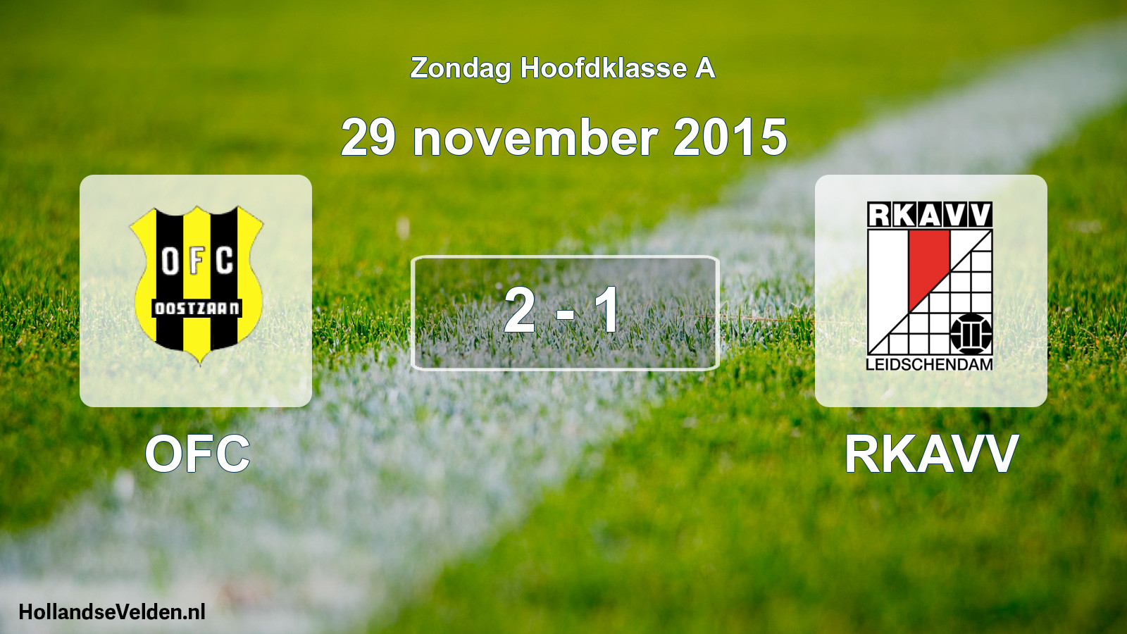 Total number of matches played: OFC - RKAVV 2 - 1 (29 November 2015)