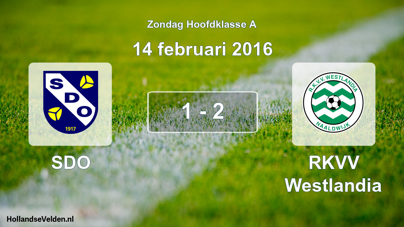 Total number of matches played: SDO - RKVV Westlandia 1 - 2 (14 February 2016)