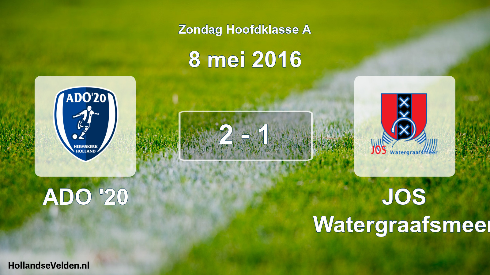 Total number of matches played: ADO '20 - JOS Watergraafsmeer 2 - 1 (8 May 2016)