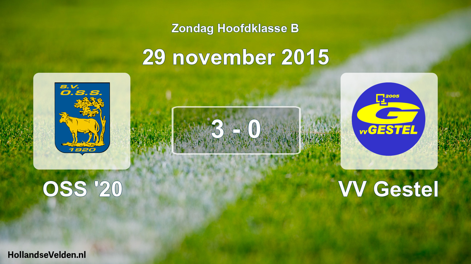 Total number of matches played: OSS '20 - VV Gestel 3 - 0 (29 November 2015)