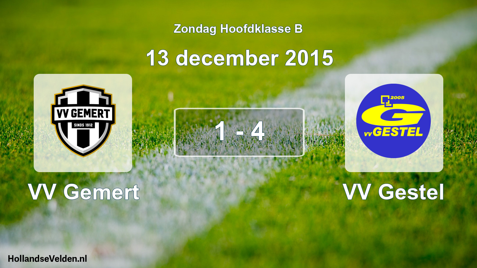 Total number of matches played: VV Gemert - VV Gestel 1 - 4 (13 December 2015)