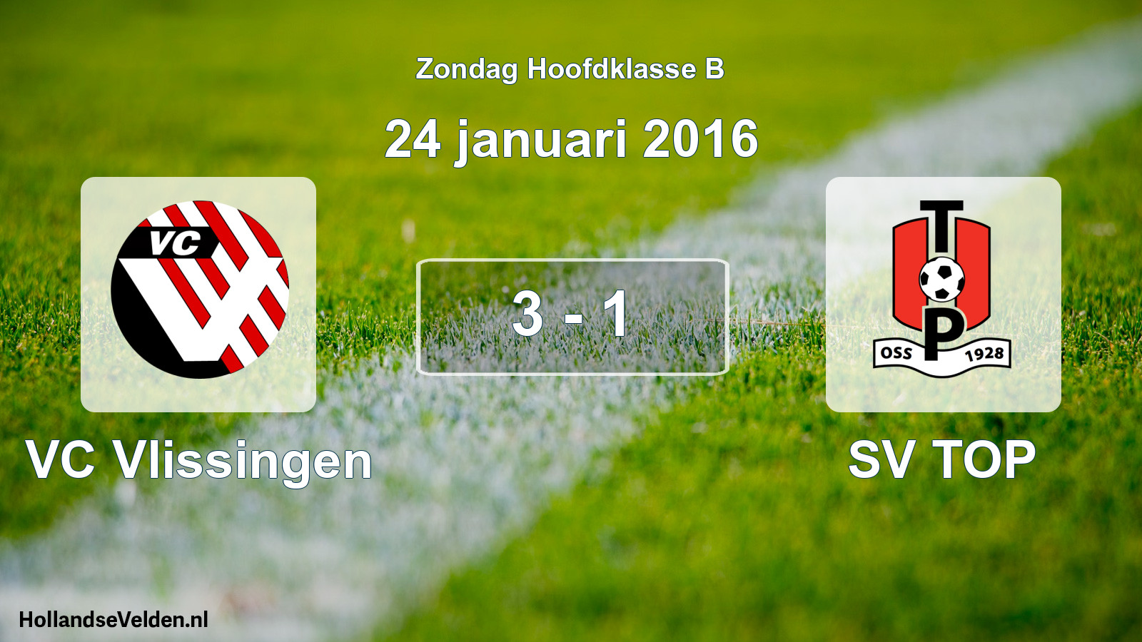 Total number of matches played: VC Vlissingen - SV TOP 3 - 1 (24 January 2016)