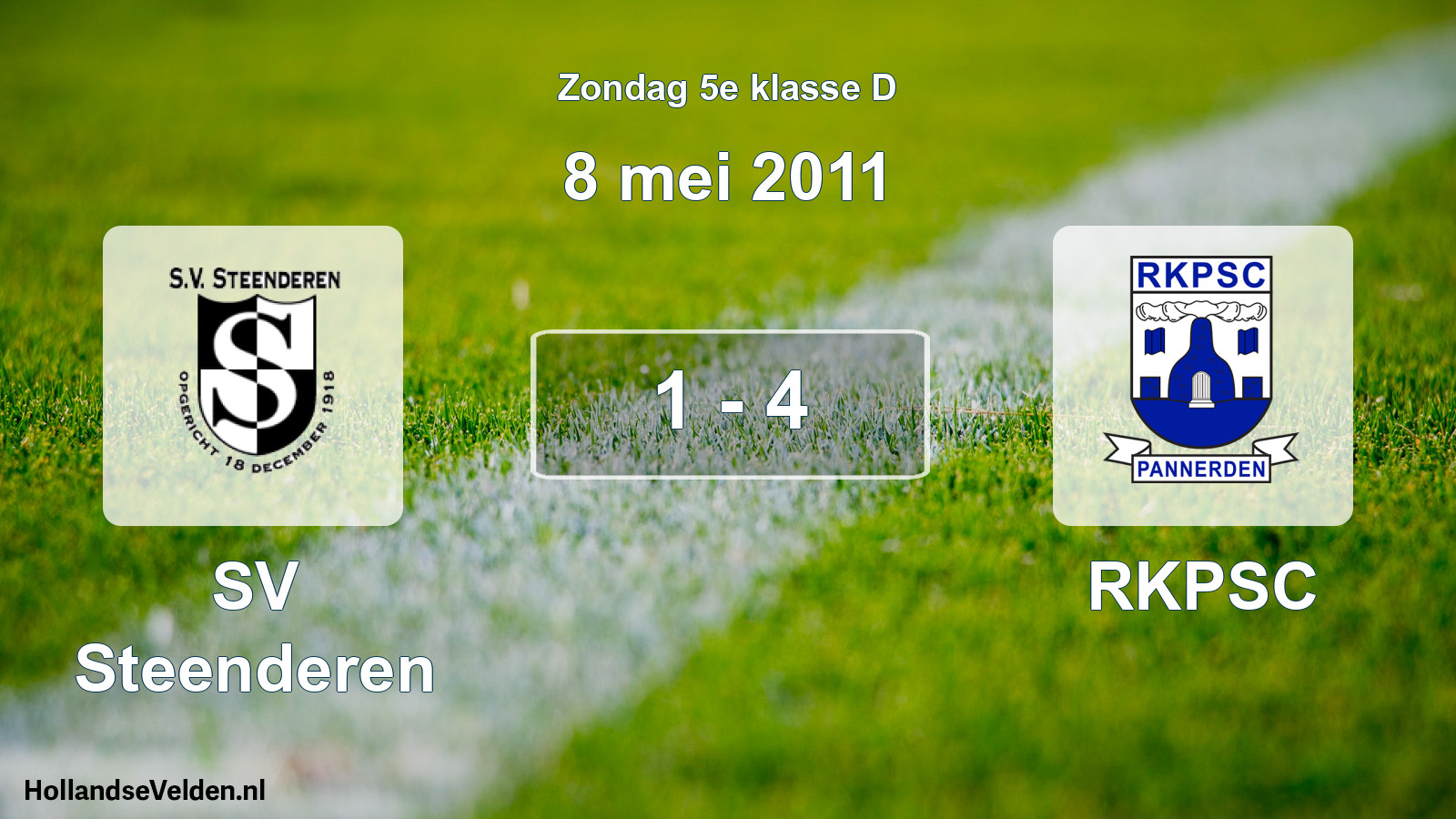 Total number of matches played: SV Steenderen - RKPSC 1 - 4 (8 May 2011)