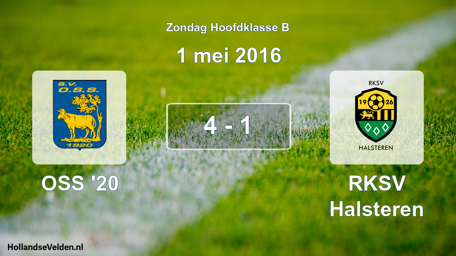 Total number of matches played: OSS '20 - RKSV Halsteren 4 - 1 (1 May 2016)