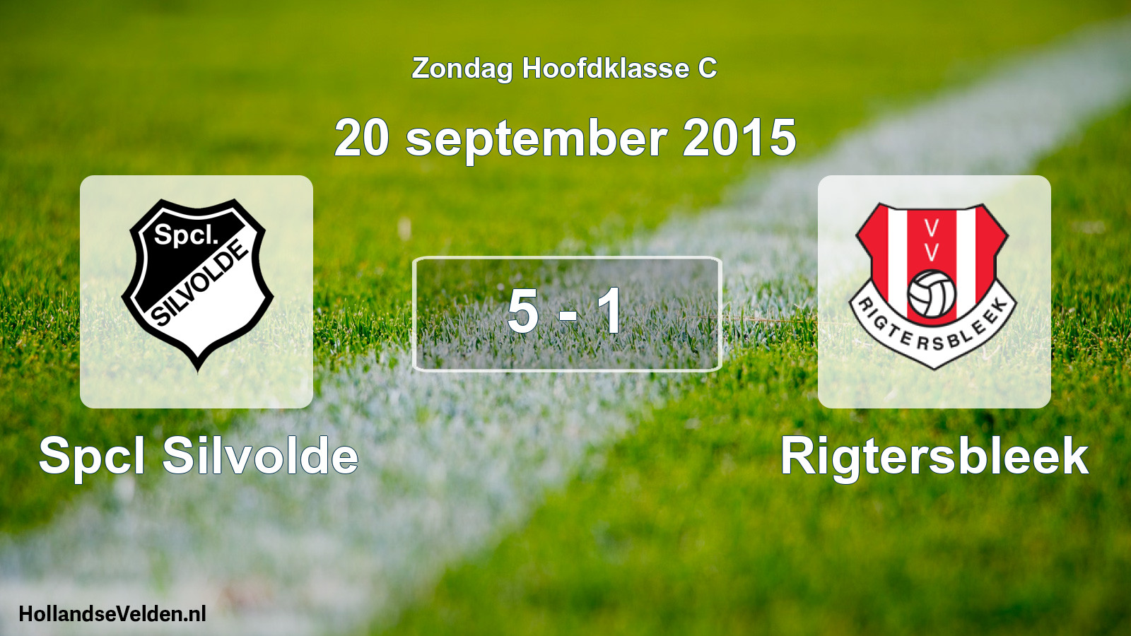 Total number of matches played: Spcl Silvolde - Rigtersbleek 5 - 1 (20 September 2015)