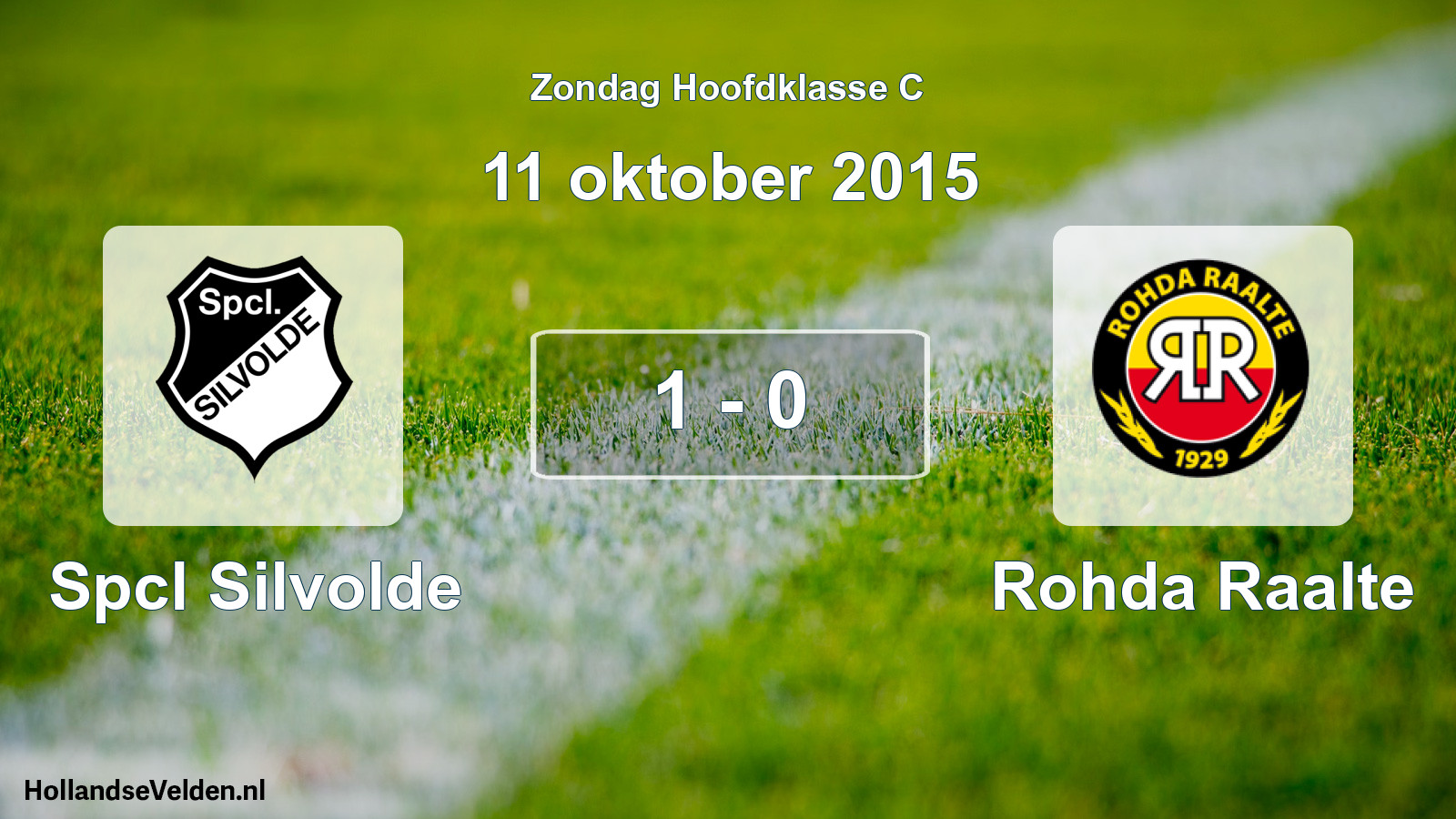 Total number of matches played: Spcl Silvolde - Rohda Raalte 1 - 0 (11 October 2015)
