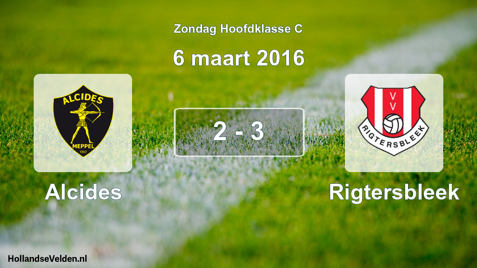 Total number of matches played: Alcides - Rigtersbleek 2 - 3 (6 March 2016)