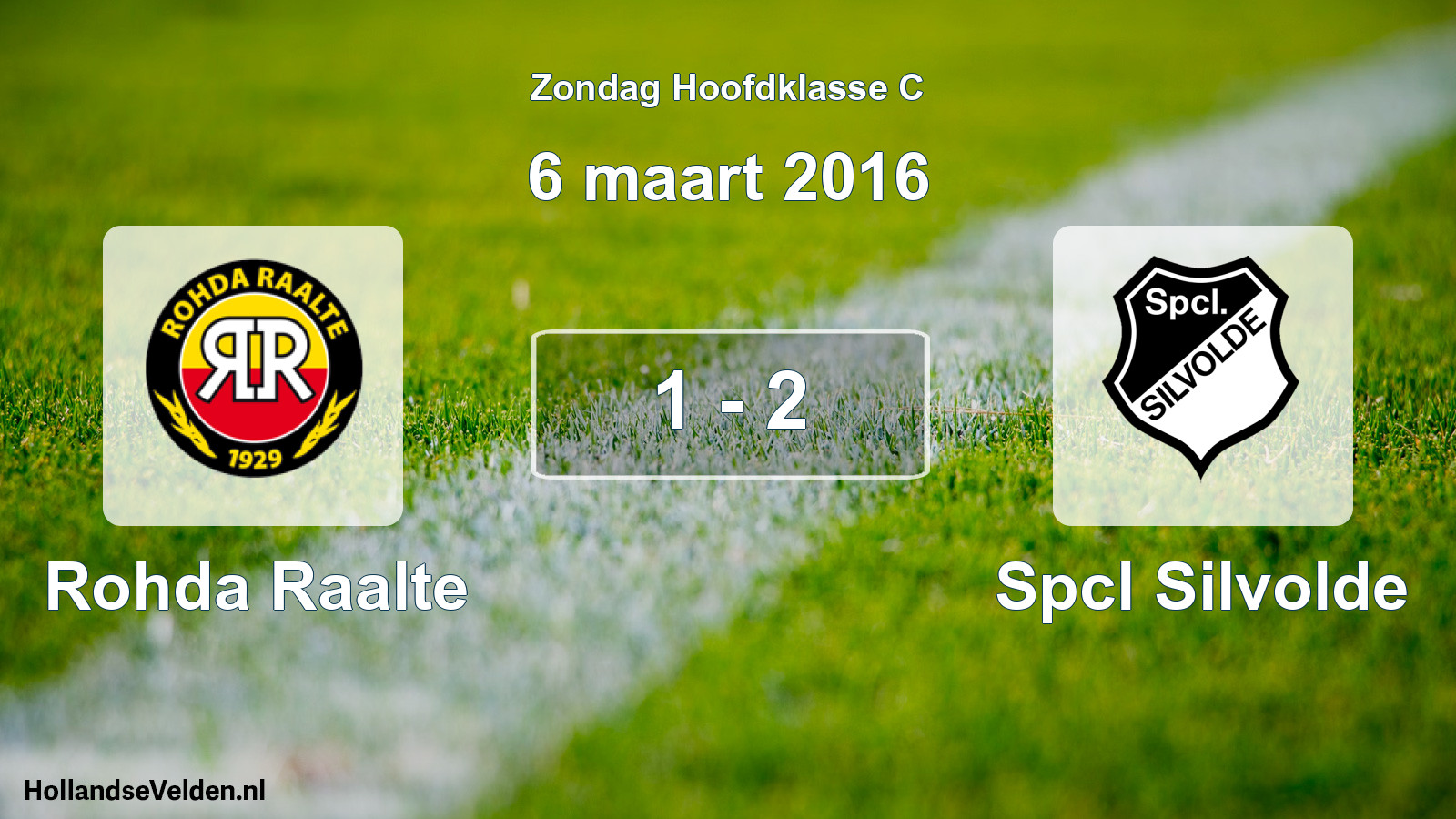 Total number of matches played: Rohda Raalte - Spcl Silvolde 1 - 2 (6 March 2016)