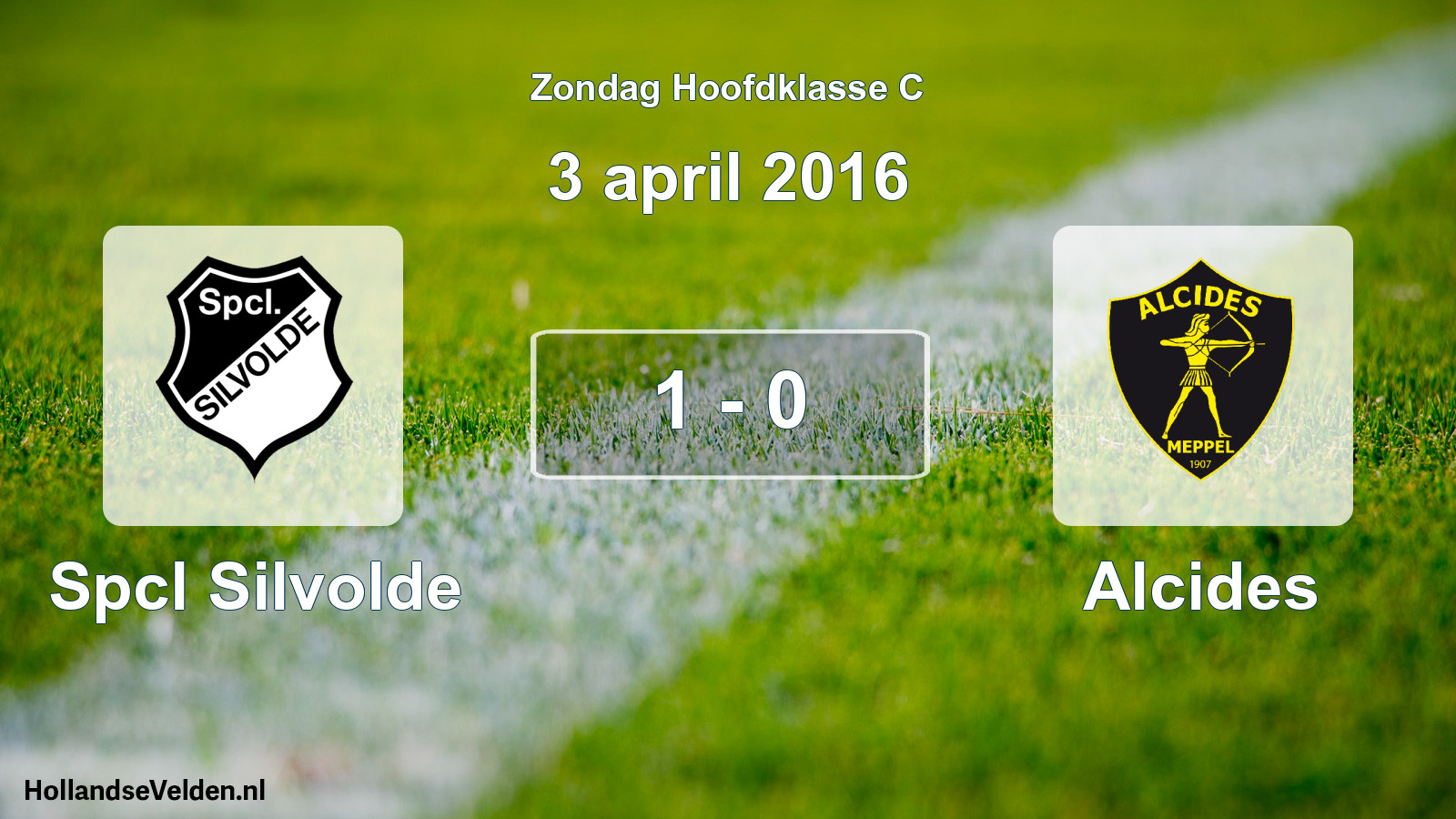 Total number of matches played: Spcl Silvolde - Alcides 1 - 0 (3 April 2016)