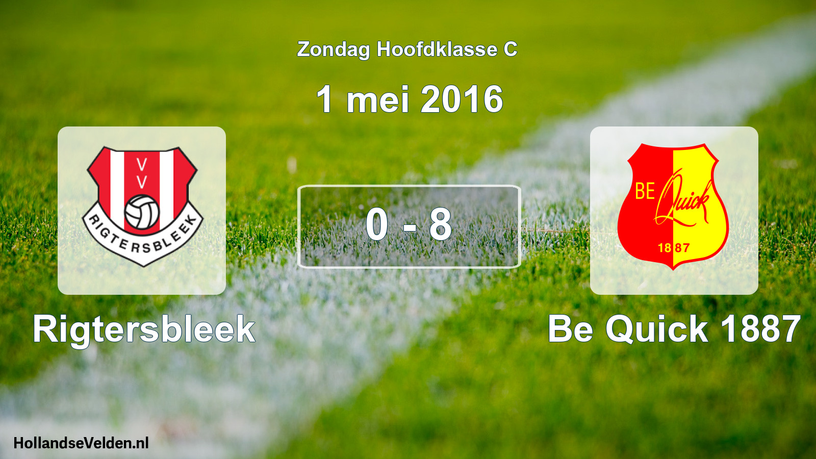 Total number of matches played: Rigtersbleek - Be Quick 1887 0 - 8 (1 May 2016)