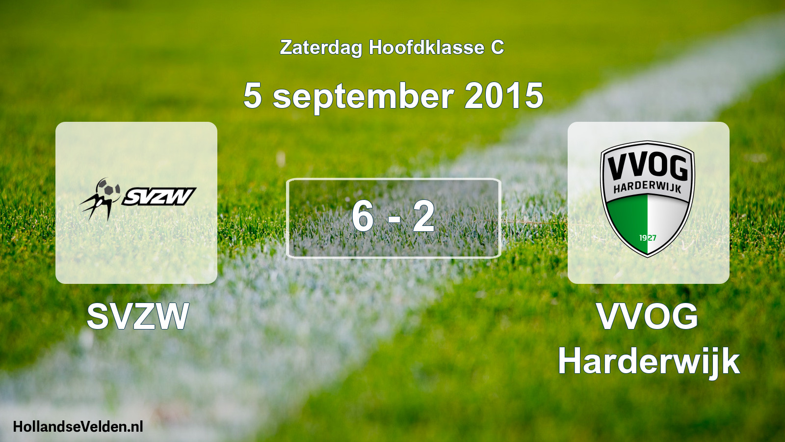 Total number of matches played: SVZW - VVOG Harderwijk 6 - 2 (5 September 2015)