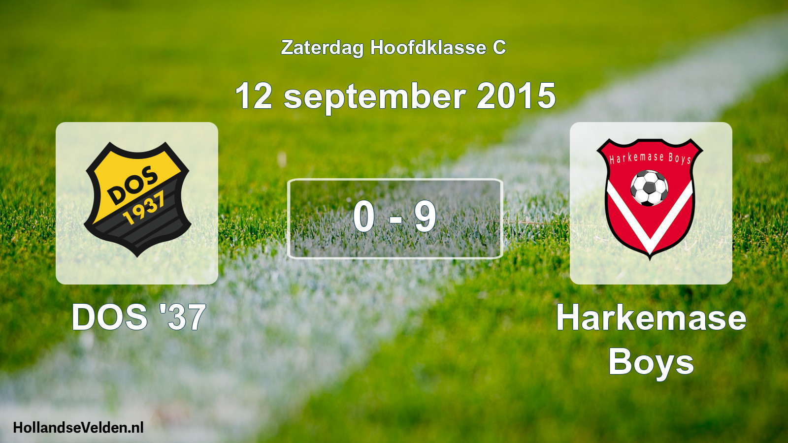 Total number of matches played: DOS '37 - Harkemase Boys 0 - 9 (12 September 2015)
