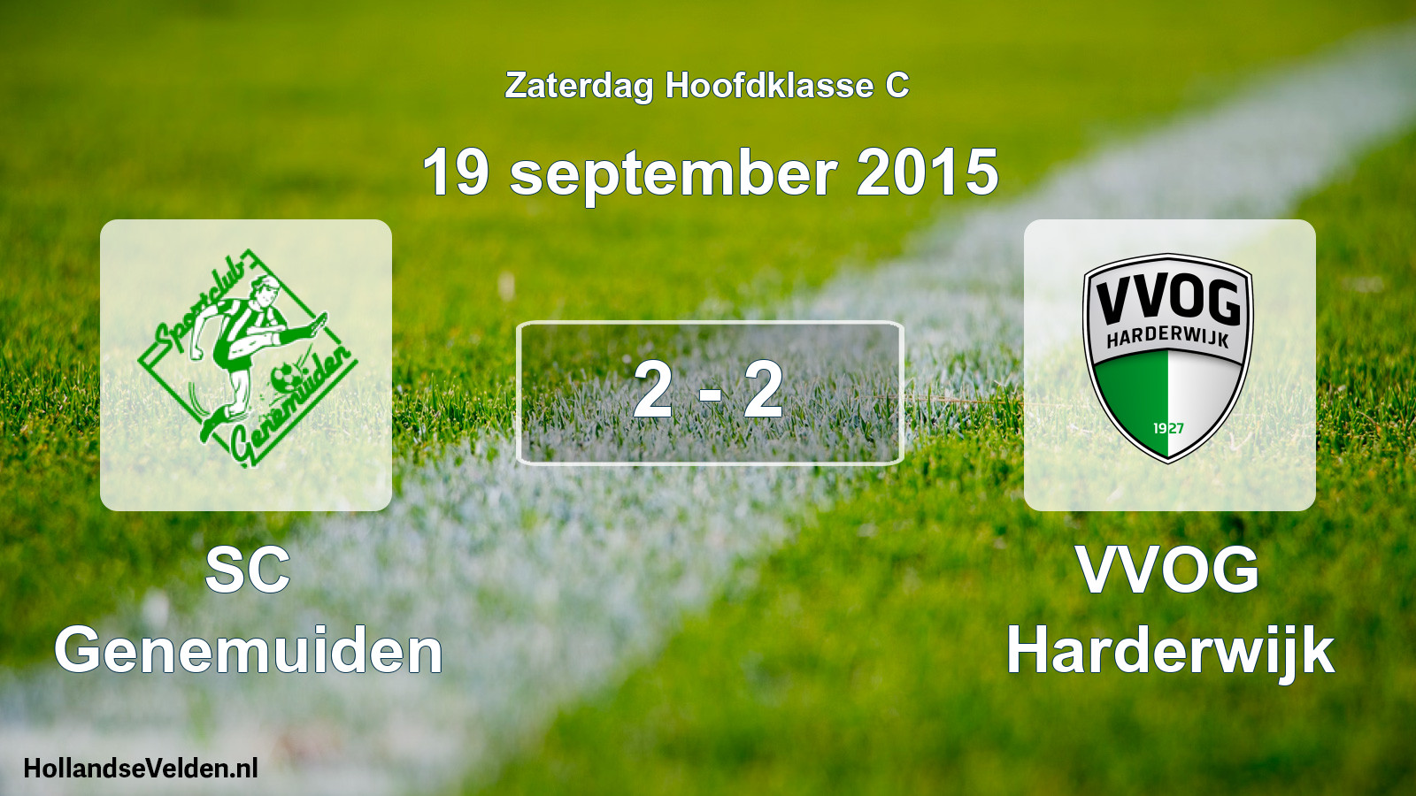 Total number of matches played: SC Genemuiden - VVOG Harderwijk 2 - 2 (19 September 2015)