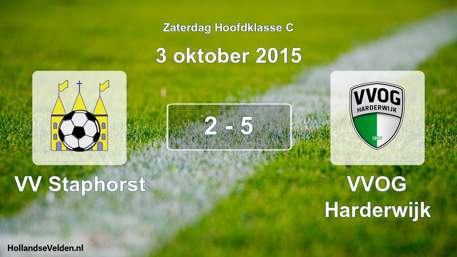 Total number of matches played: VV Staphorst - VVOG Harderwijk 2 - 5 (3 October 2015)