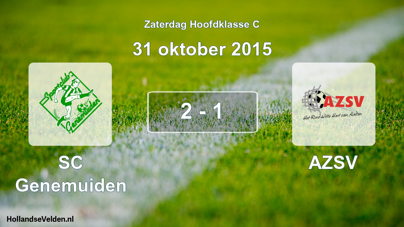 Total number of matches played: SC Genemuiden - AZSV 2 - 1 (31 October 2015)