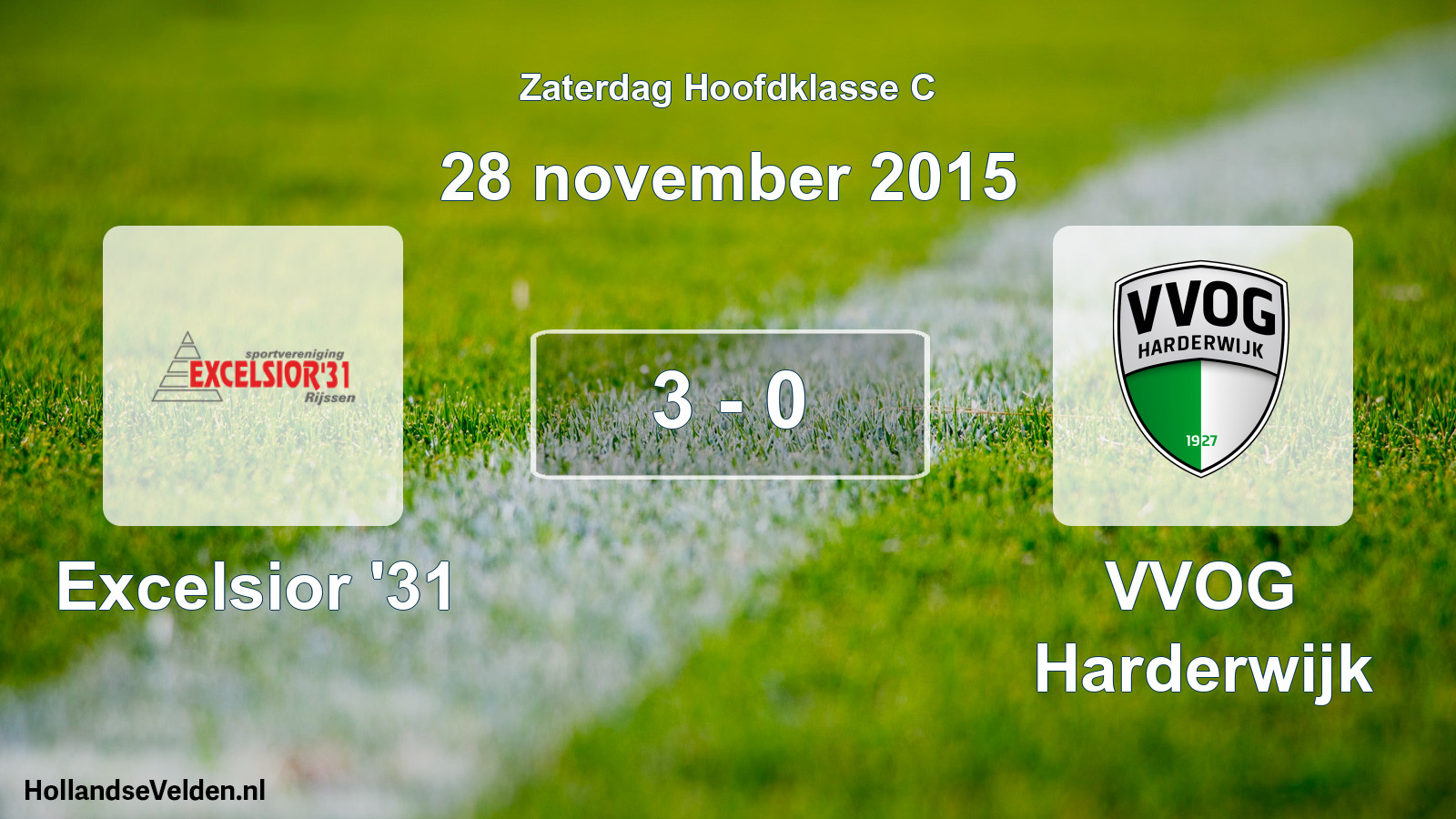 Total number of matches played: Excelsior '31 - VVOG Harderwijk 3 - 0 (28 November 2015)