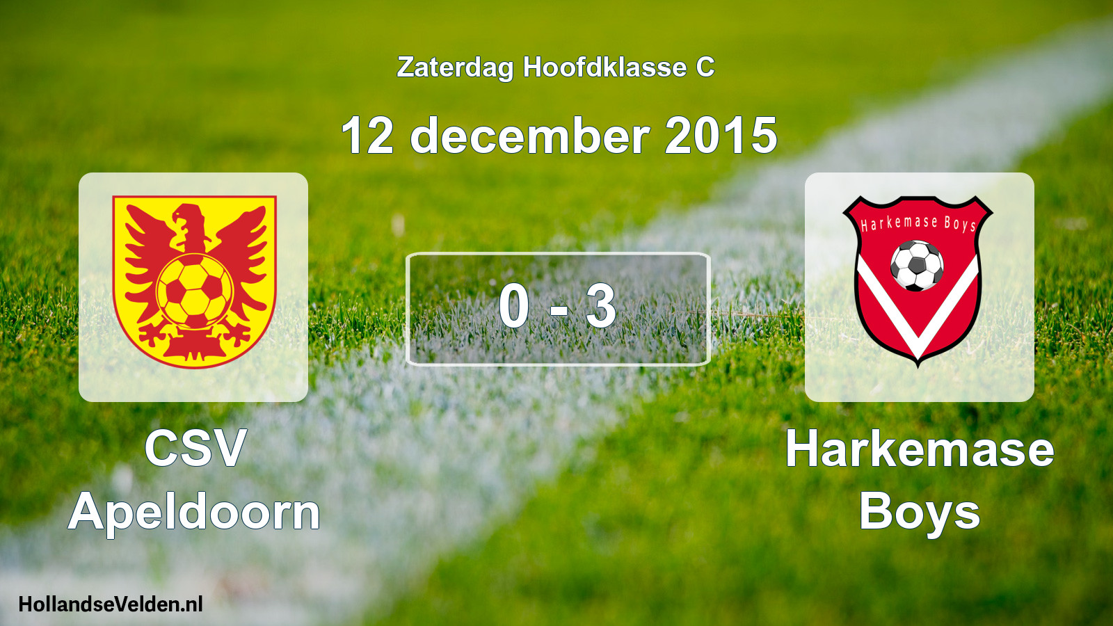 Total number of matches played: CSV Apeldoorn - Harkemase Boys 0 - 3 (12 December 2015)