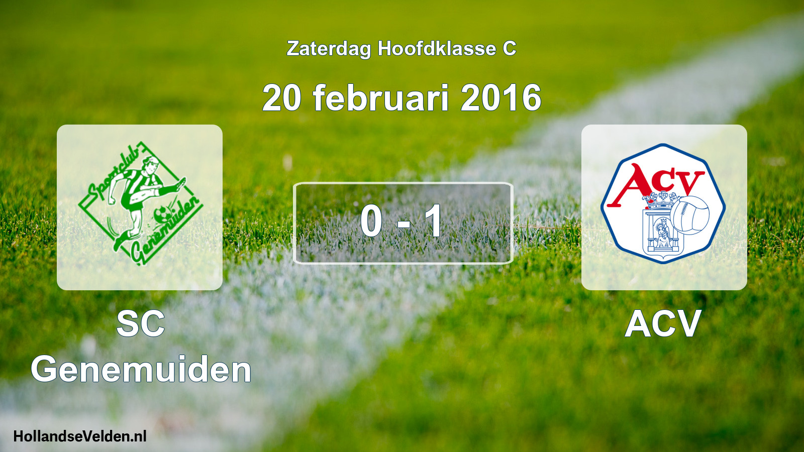 Total number of matches played: SC Genemuiden - ACV 0 - 1 (20 February 2016)