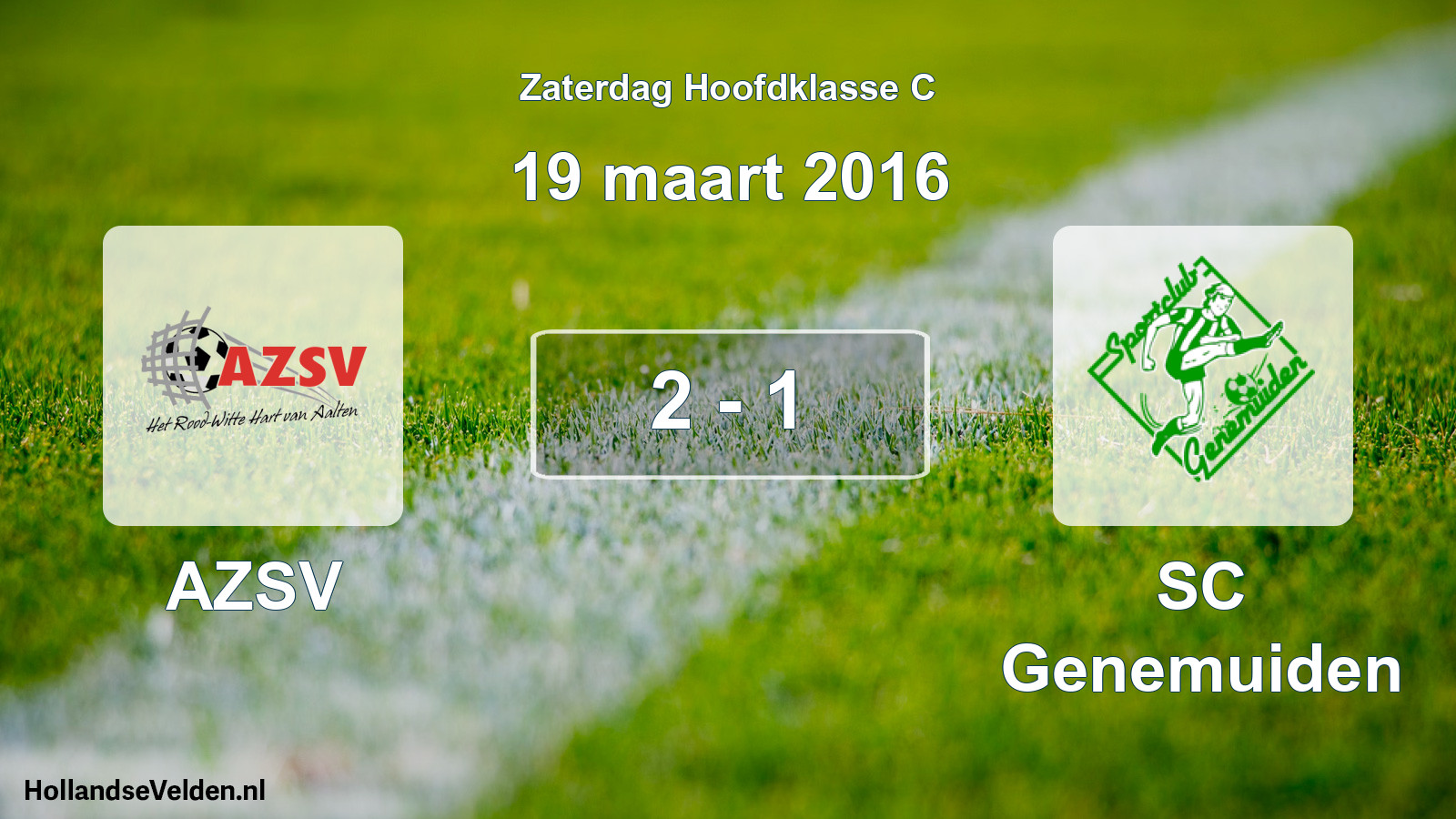 Total number of matches played: AZSV - SC Genemuiden 2 - 1 (19 March 2016)