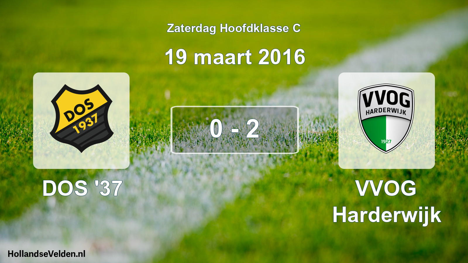 Total number of matches played: DOS '37 - VVOG Harderwijk 0 - 2 (19 March 2016)