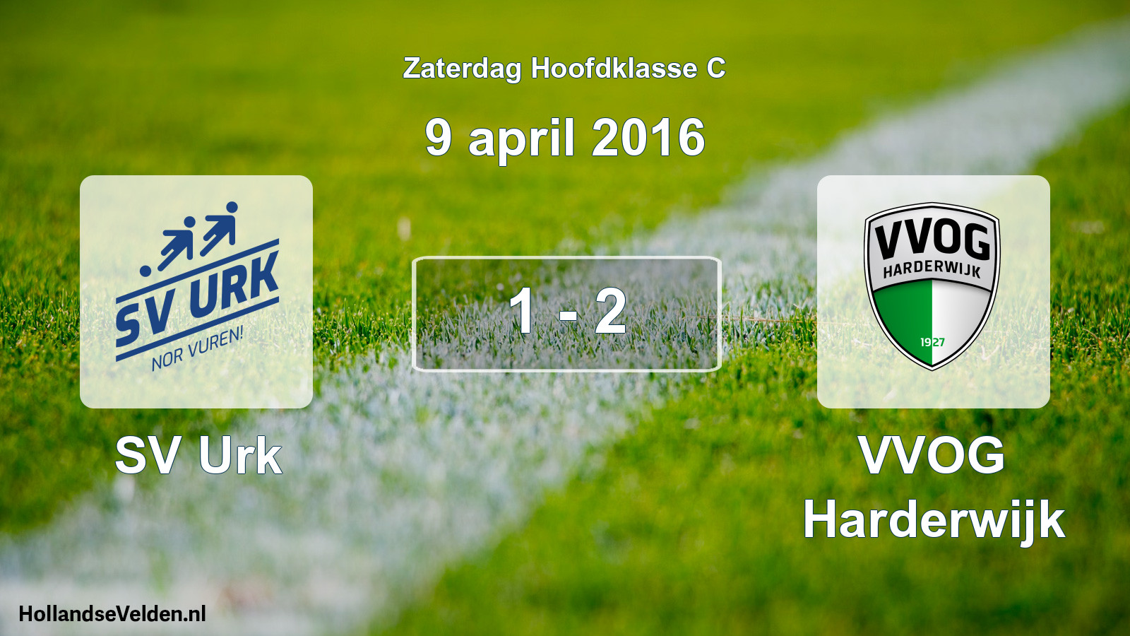 Total number of matches played: SV Urk - VVOG Harderwijk 1 - 2 (9 April 2016)