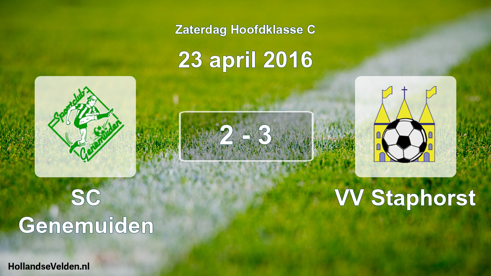 Total number of matches played: SC Genemuiden - VV Staphorst 2 - 3 (23 April 2016)