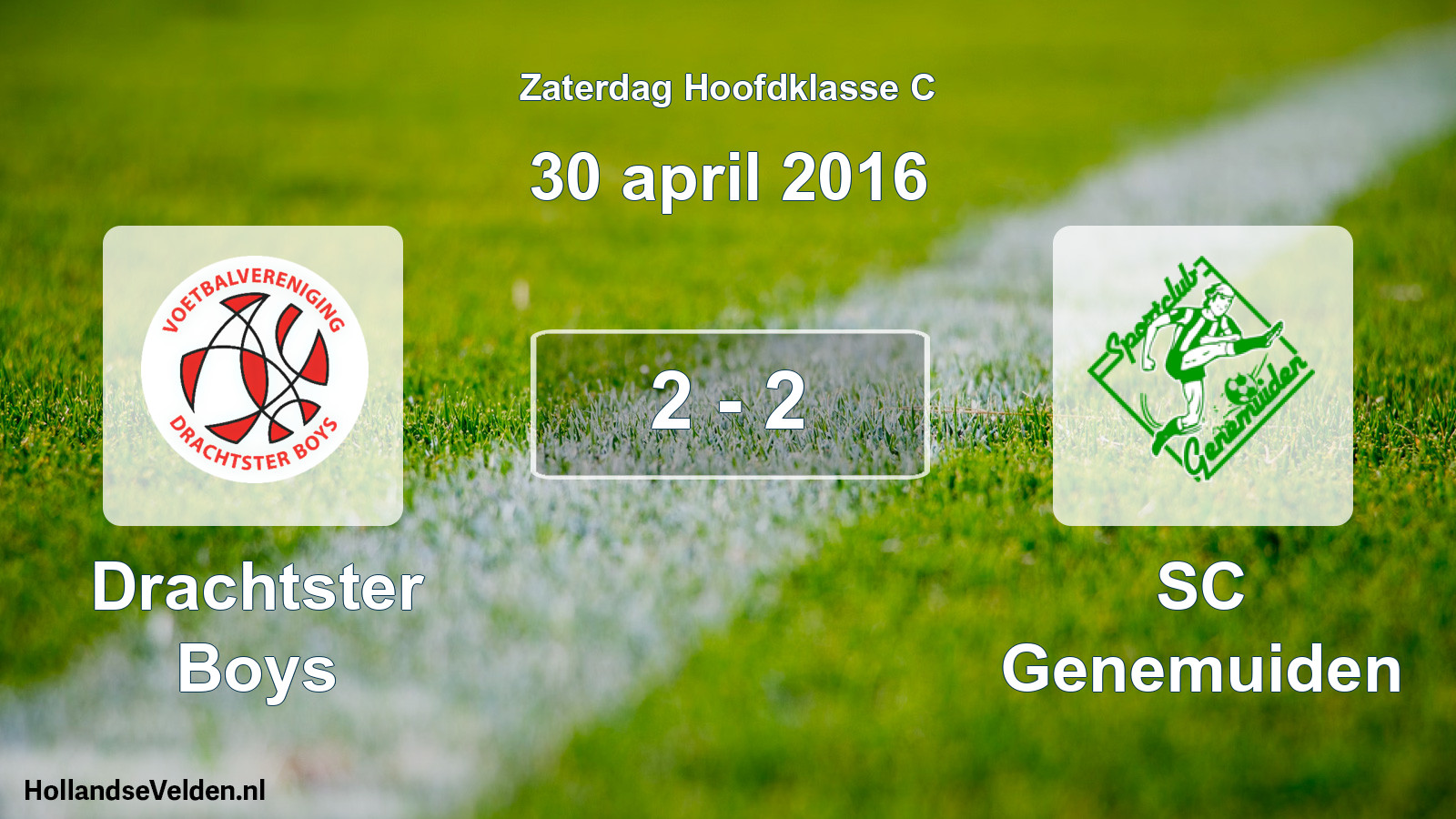 Total number of matches played: Drachtster Boys - SC Genemuiden 2 - 2 (30 April 2016)