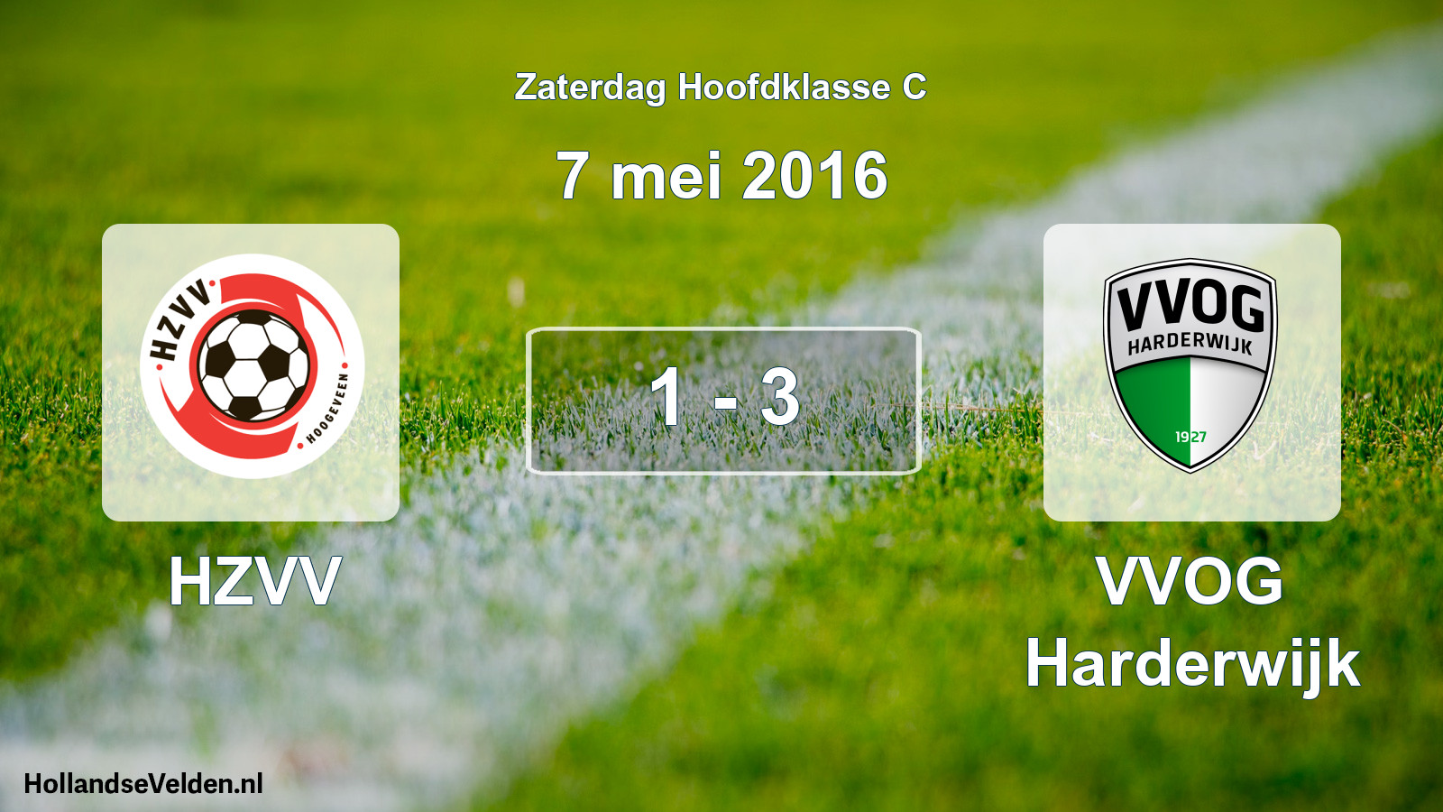 Total number of matches played: HZVV - VVOG Harderwijk 1 - 3 (7 May 2016)