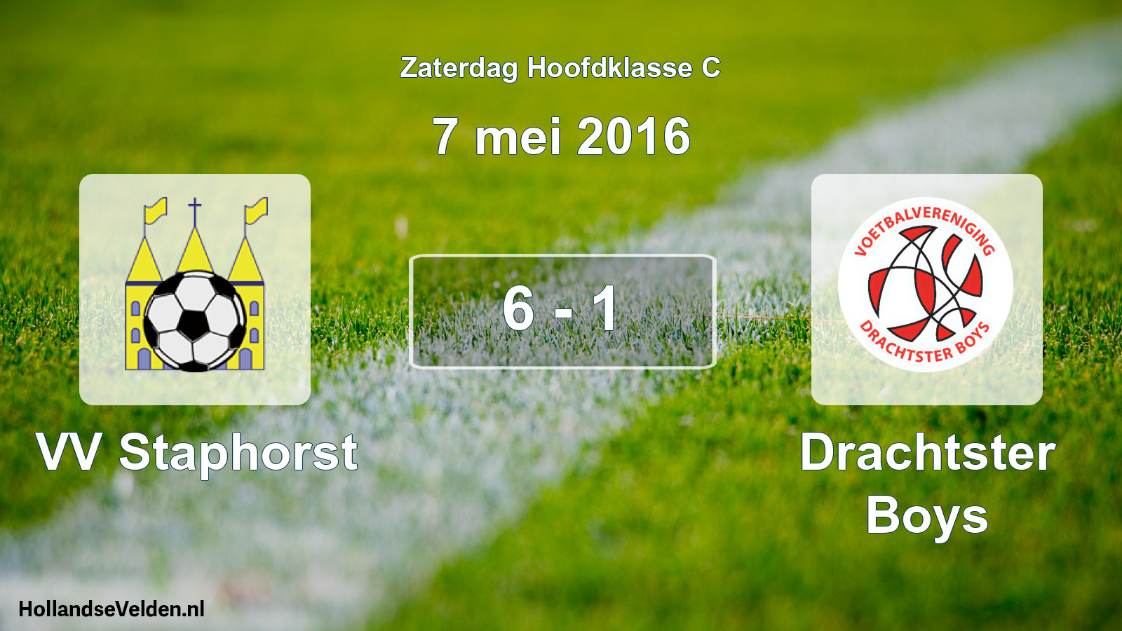 Total number of matches played: VV Staphorst - Drachtster Boys 6 - 1 (7 May 2016)