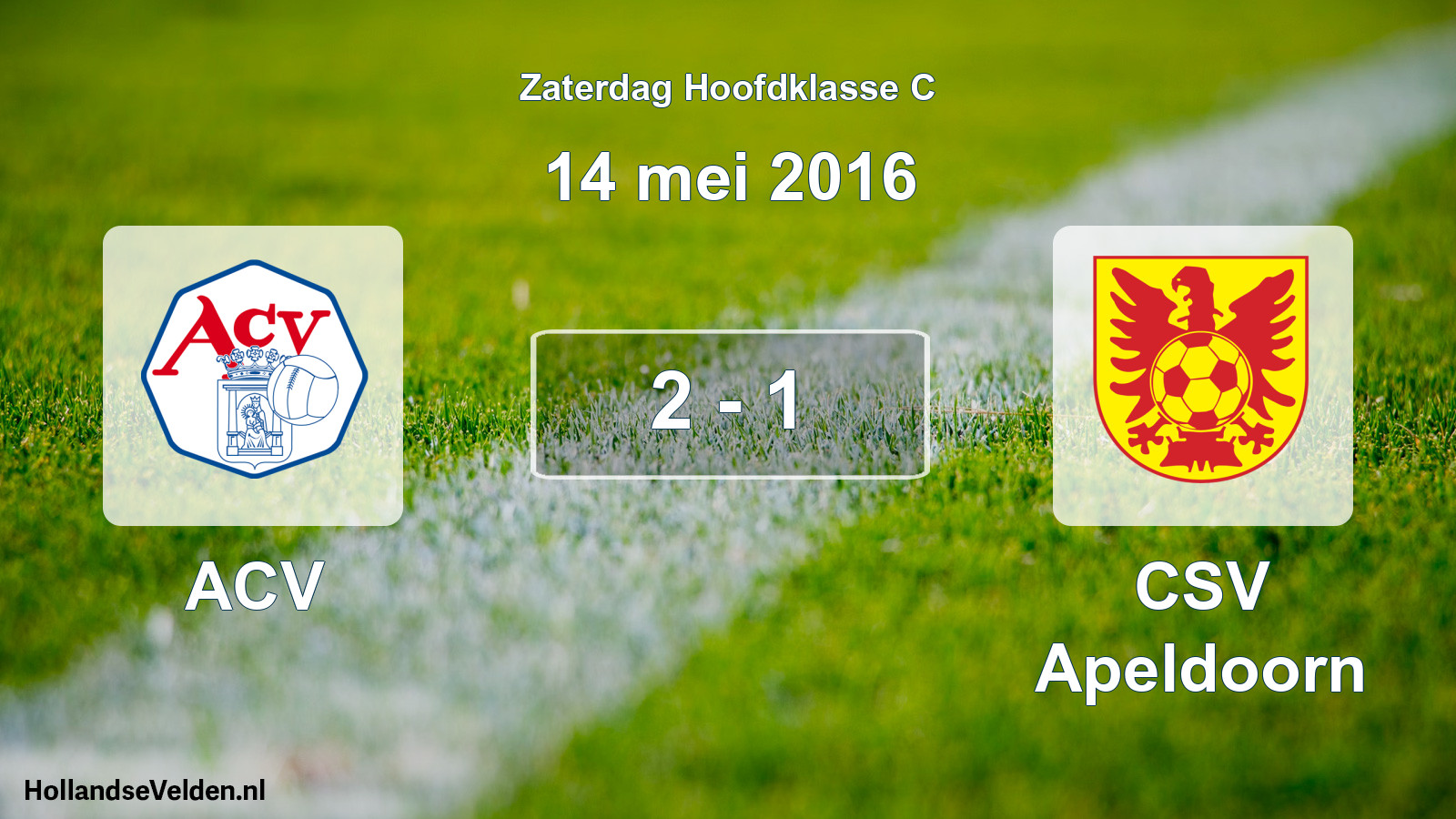 Total number of matches played: ACV - CSV Apeldoorn 2 - 1 (14 May 2016)