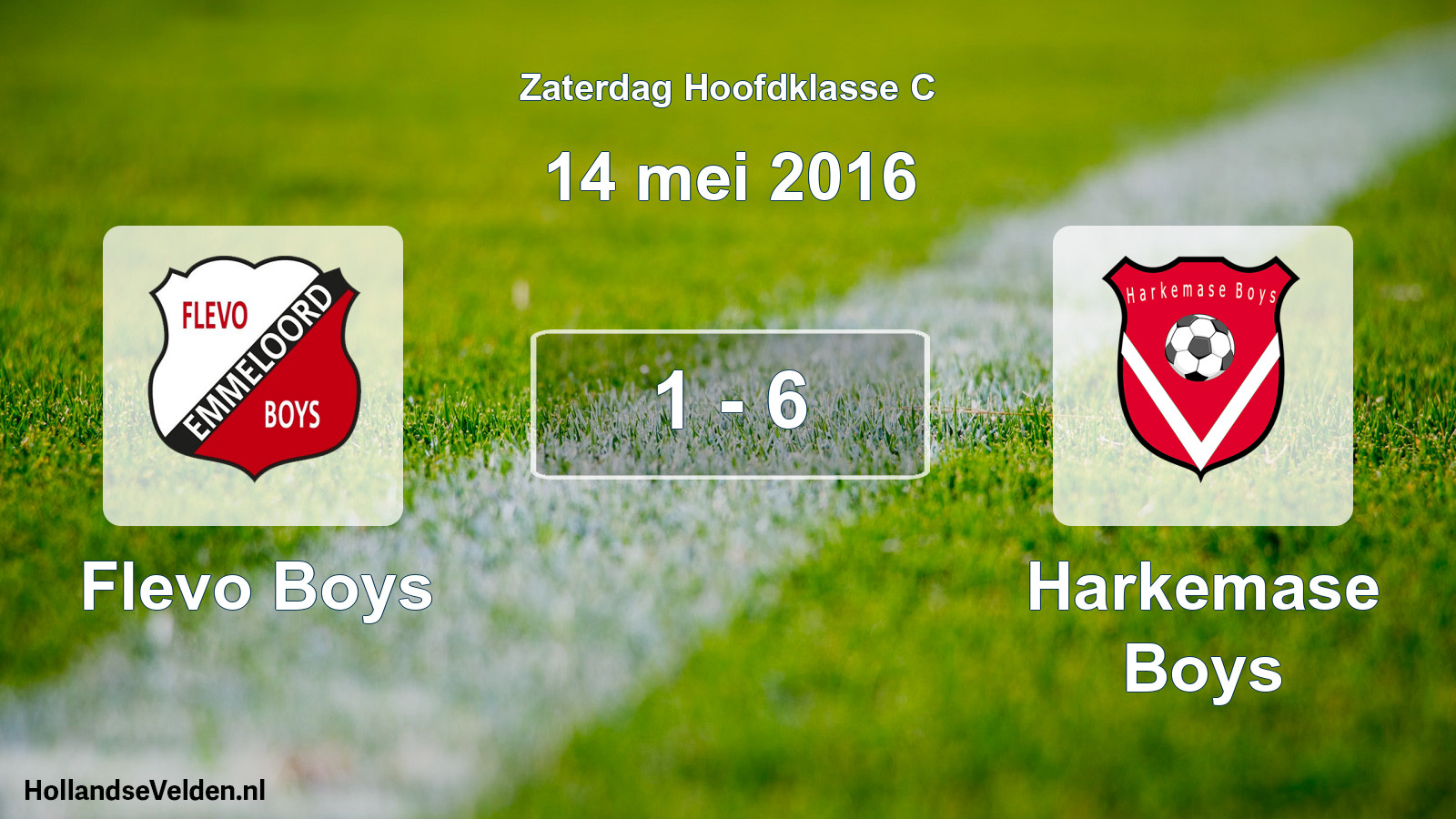 Total number of matches played: Flevo Boys - Harkemase Boys 1 - 6 (14 May 2016)