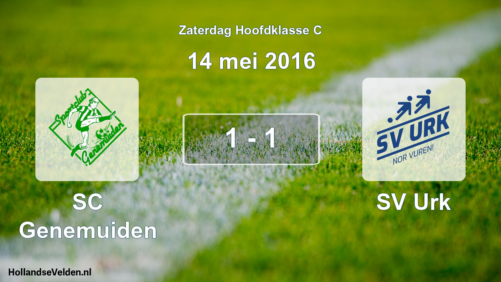 Total number of matches played: SC Genemuiden - SV Urk 1 - 1 (14 May 2016)