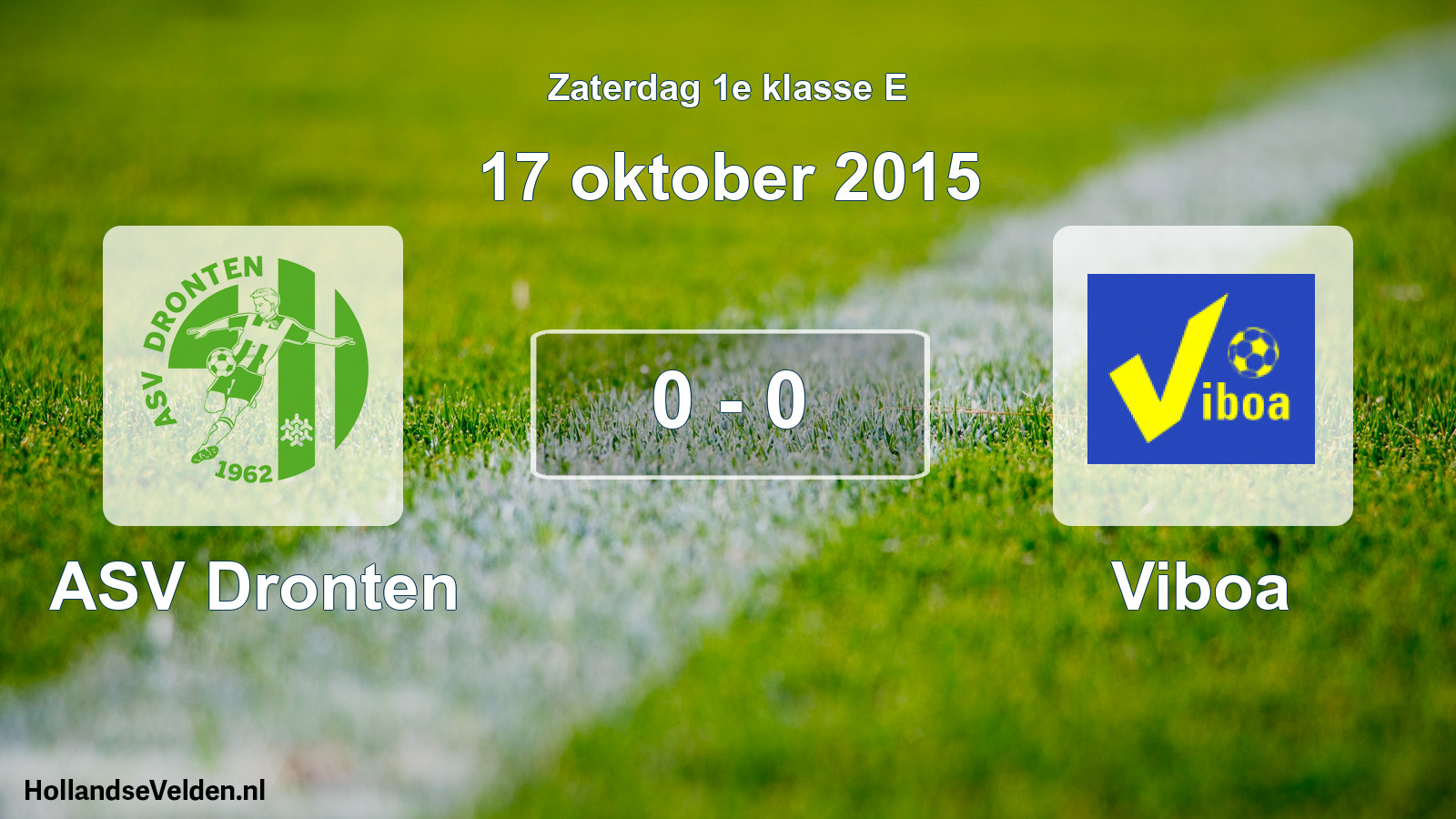 Total number of matches played: ASV Dronten - Viboa 0 - 0 (17 October 2015)