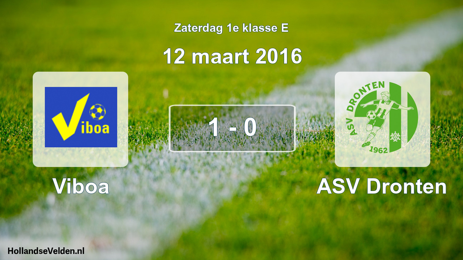Total number of matches played: Viboa - ASV Dronten 1 - 0 (12 March 2016)