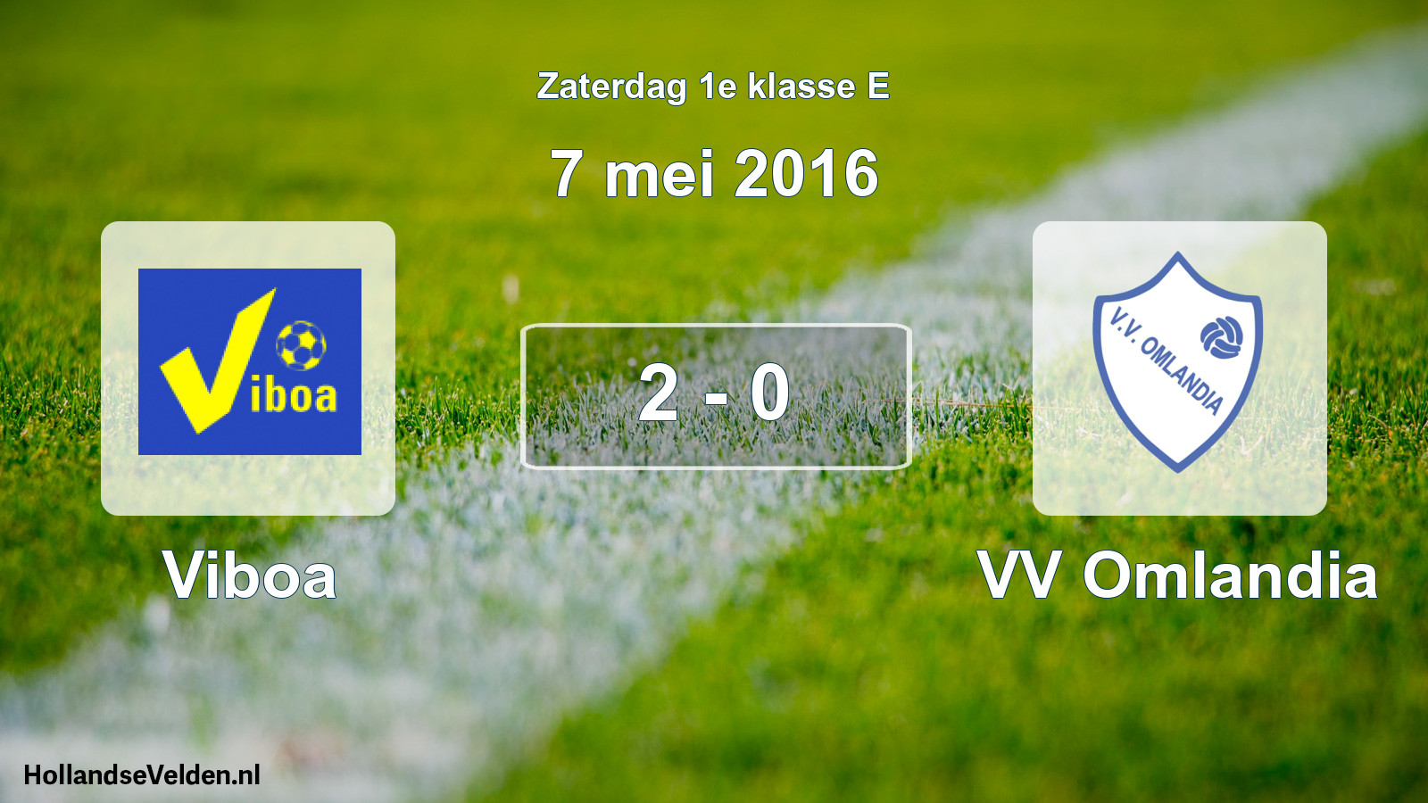 Total number of matches played: Viboa - VV Omlandia 2 - 0 (7 May 2016)