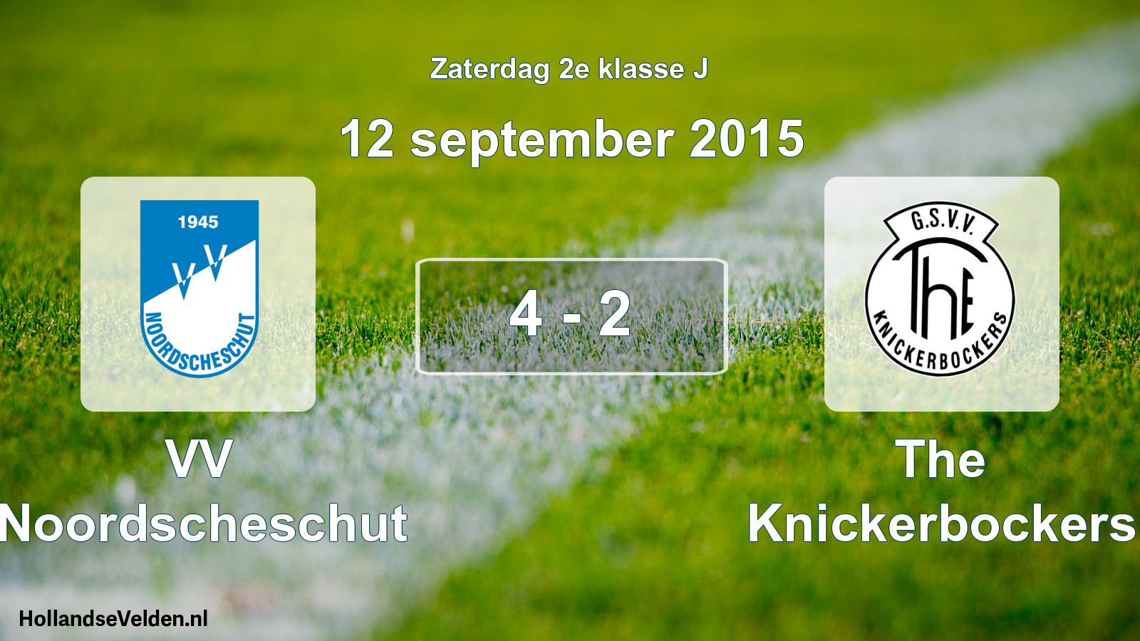 Total number of matches played: VV Noordscheschut - The Knickerbockers 4 - 2 (12 September 2015)