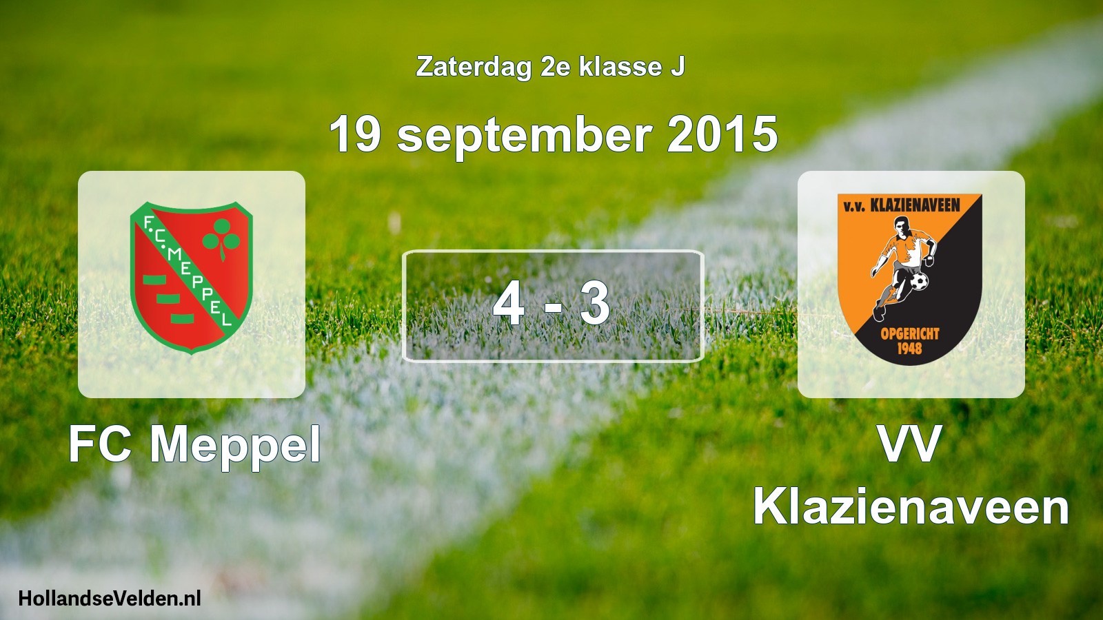 Total number of matches played: FC Meppel - VV Klazienaveen 4 - 3 (19 September 2015)
