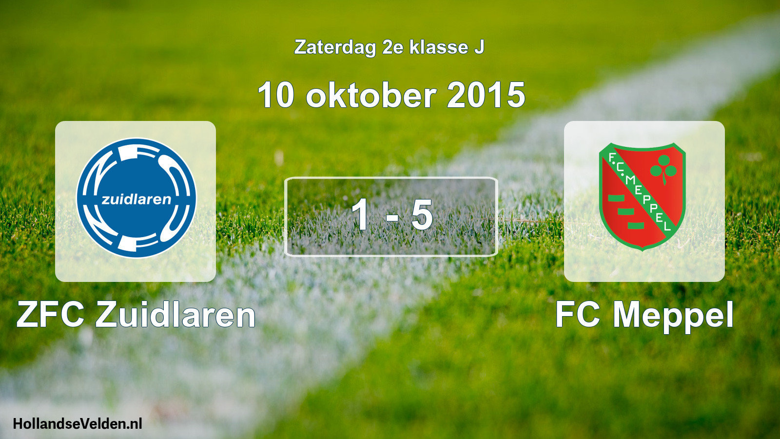 Total number of matches played: ZFC Zuidlaren - FC Meppel 1 - 5 (10 October 2015)