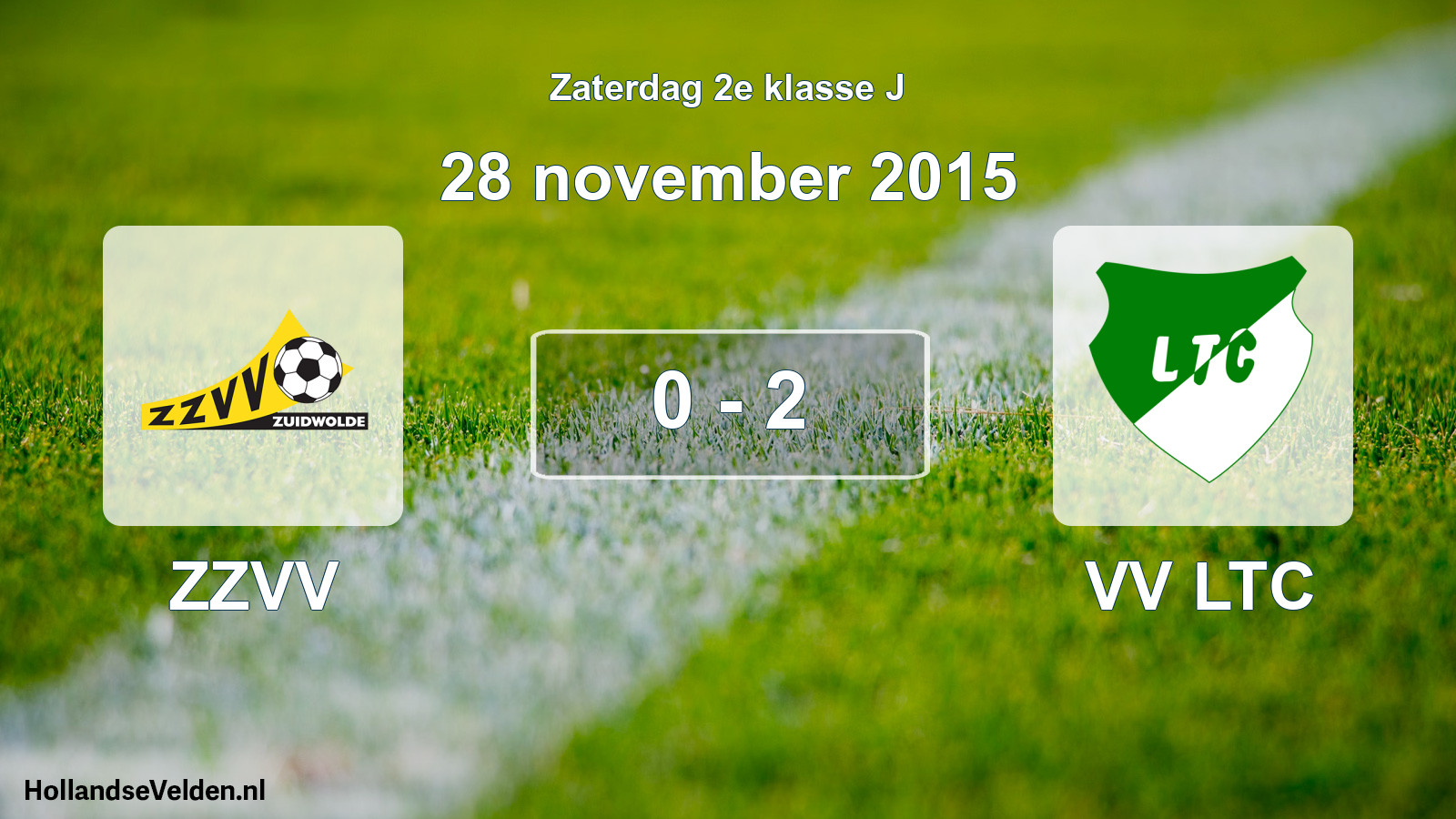 Total number of matches played: ZZVV - VV LTC 0 - 2 (28 November 2015)