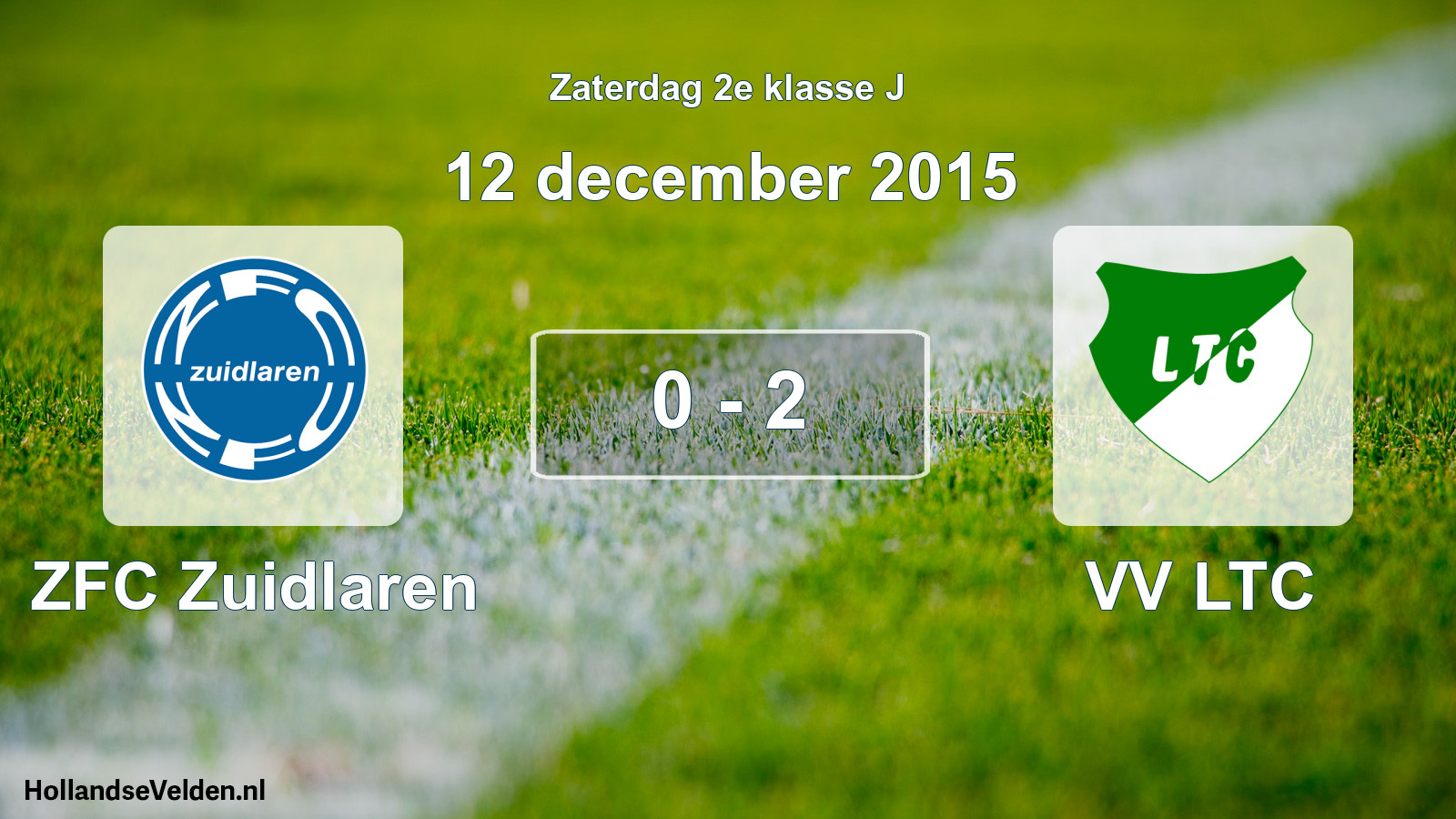 Total number of matches played: ZFC Zuidlaren - VV LTC 0 - 2 (12 December 2015)