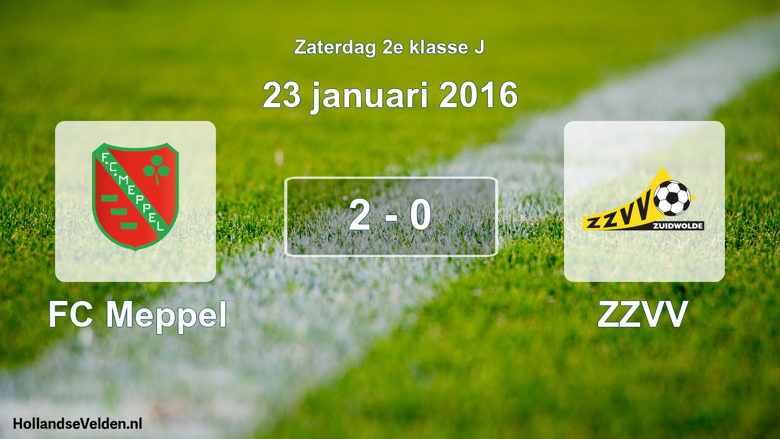 Total number of matches played: FC Meppel - ZZVV 2 - 0 (23 January 2016)