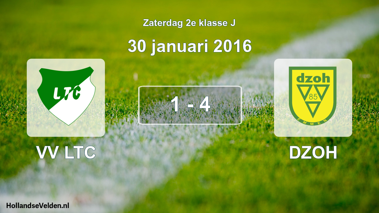 Total number of matches played: VV LTC - DZOH 1 - 4 (30 January 2016)