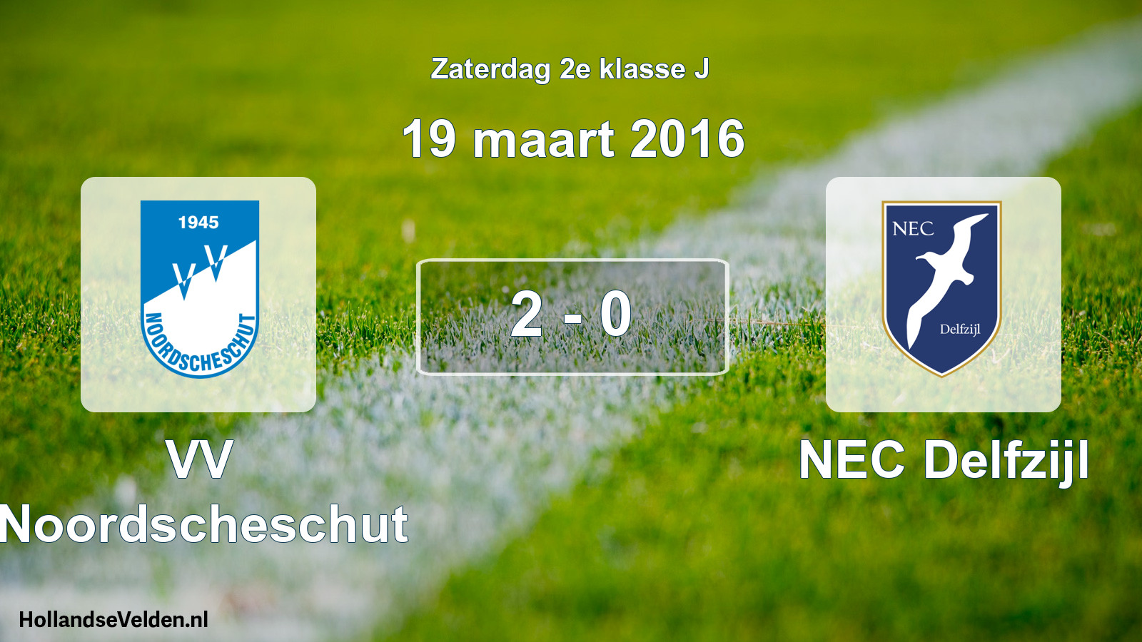 Total number of matches played: VV Noordscheschut - NEC Delfzijl 2 - 0 (19 March 2016)