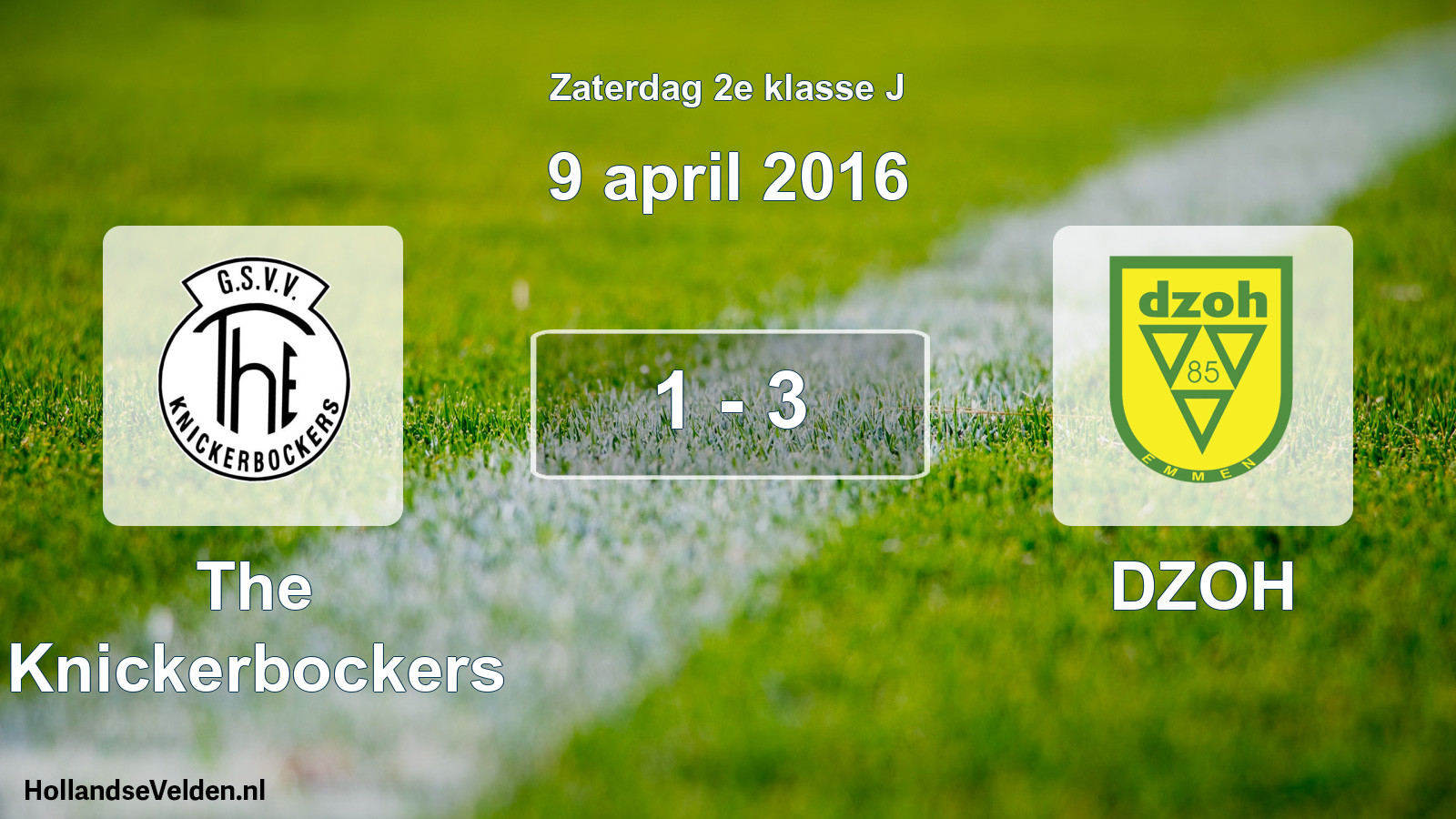 Total number of matches played: The Knickerbockers - DZOH 1 - 3 (9 April 2016)