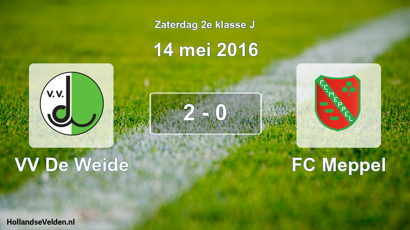 Total number of matches played: VV De Weide - FC Meppel 2 - 0 (14 May 2016)