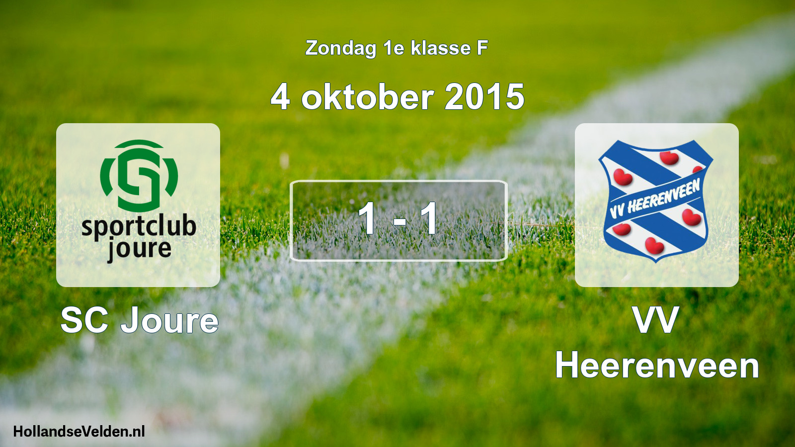 Total number of matches played: SC Joure - VV Heerenveen 1 - 1 (4 October 2015)